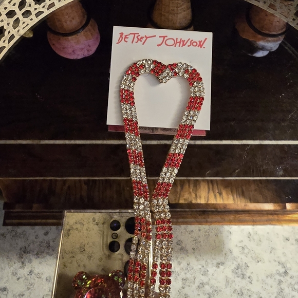 Betsey Johnson Candy Cane Dangle Earrings! - Picture 8 of 12